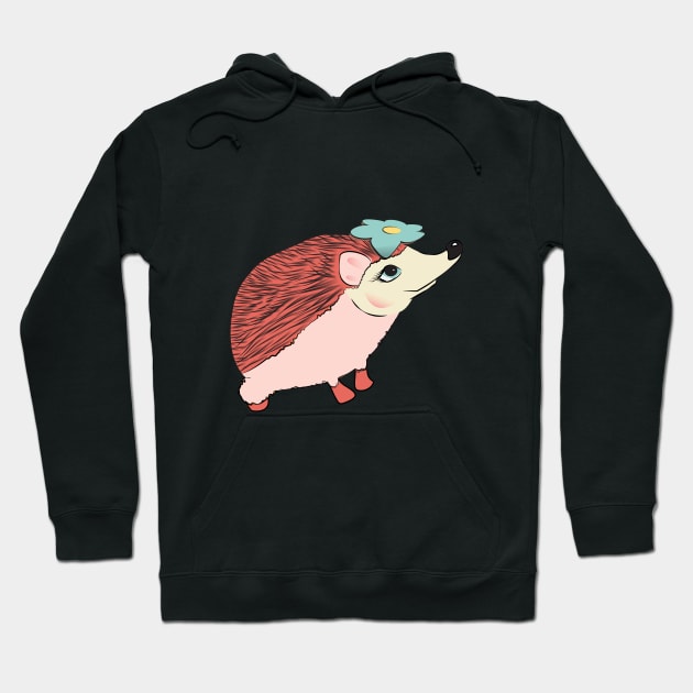 Hedgehog girl, gift on Saint Valentine's Day (14 February) Hoodie by PolinaPo